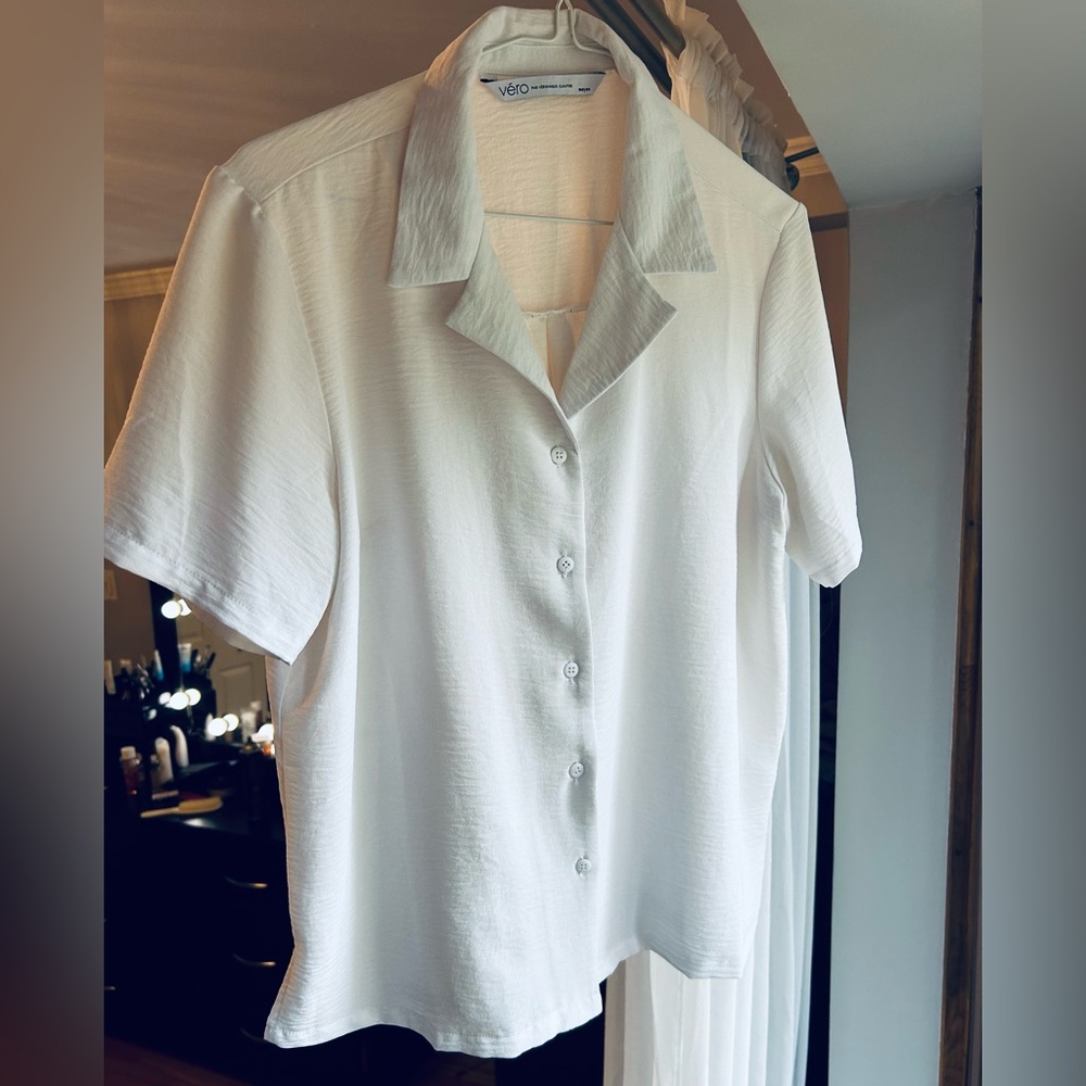 Classic White Button-Down Shirt for Women